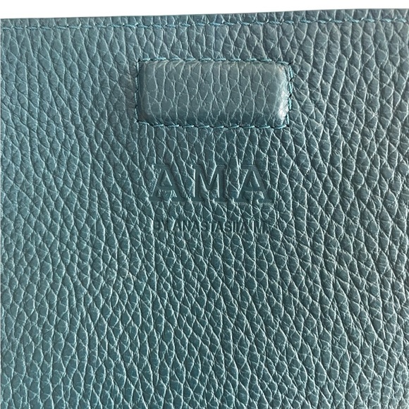 AMA Ambra Medium Crossbody in Peacock Teal/Made in Italy - Picture 5 of 8